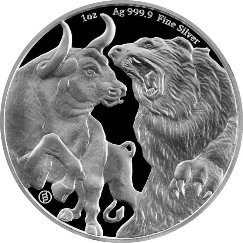 Stříbrná mince 1 Oz Býk a Medvěd 2022