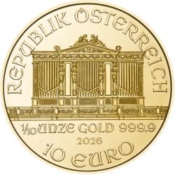 Zlatá mince 1/10 Oz Wiener Philharmoniker 2026