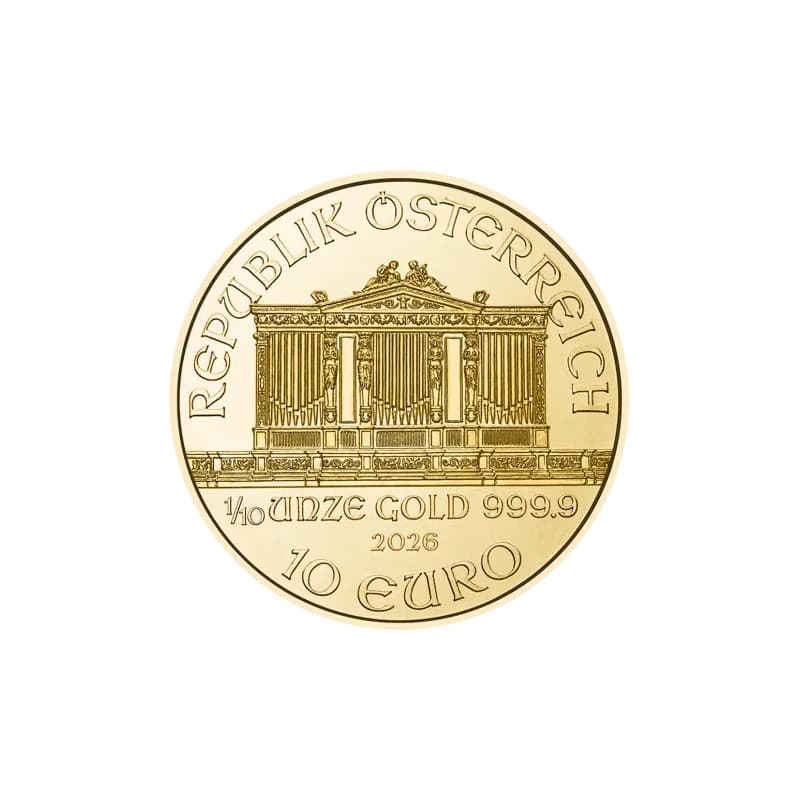 Zlatá mince 1/10 Oz Wiener Philharmoniker 2026