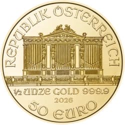 Zlatá mince 1/2 Oz Wiener Philharmoniker 2026