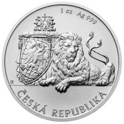 Stříbrná mince 1 Oz Český lev 2017