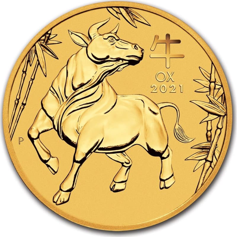 Zlatá mince 1/10 Oz Lunar Series III Year of the Ox 2021