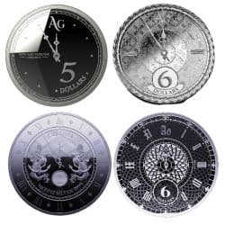 Sada stříbrných mincí 11 x 1 Oz Chronos 2015-2025