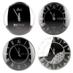 Sada stříbrných mincí 11 x 1 Oz Chronos 2015-2025