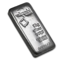 Stříbrný slitek 1 Kg Valcambi