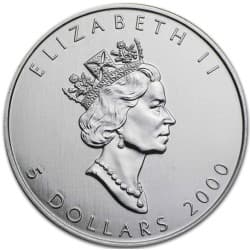 Stříbrná mince 1 Oz Maple Leaf 2000