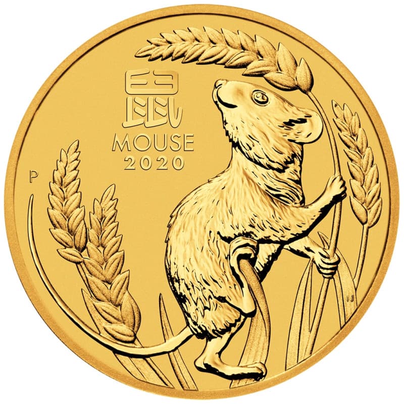 Zlatá mince 1/10 Oz Lunar Series III Year of the Mouse 2020