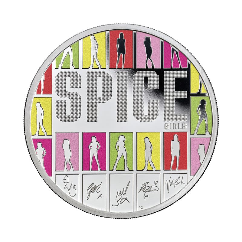Stříbrná mince 1 Oz Music Legends Spice Girls 2026 Proof + Kolorováná