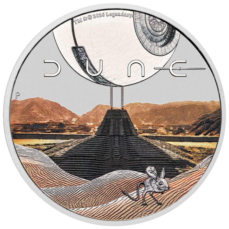 Stříbrná mince 1 Oz DUNE Arrakis 2026 Kolorovaná