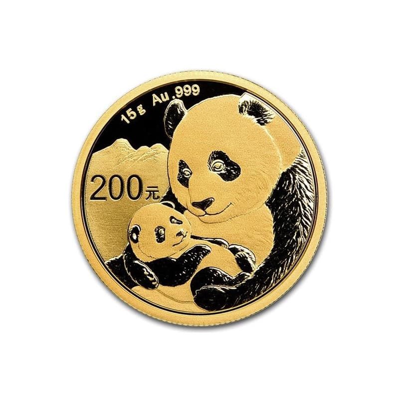 Zlatá mince 15 g China Panda 2019
