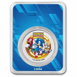 Stříbrná mince 1 Oz Sonic the Hedgehog Tails Kolorováno