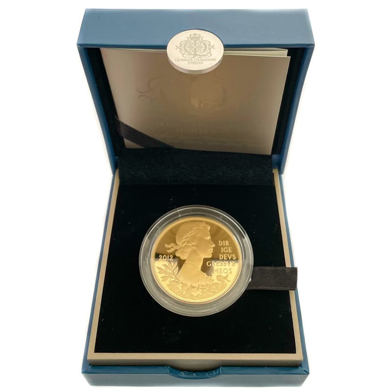 Stříbrná mince 28,28 g Diamantové výročí Alžběty II. 2012 Zlaceno
