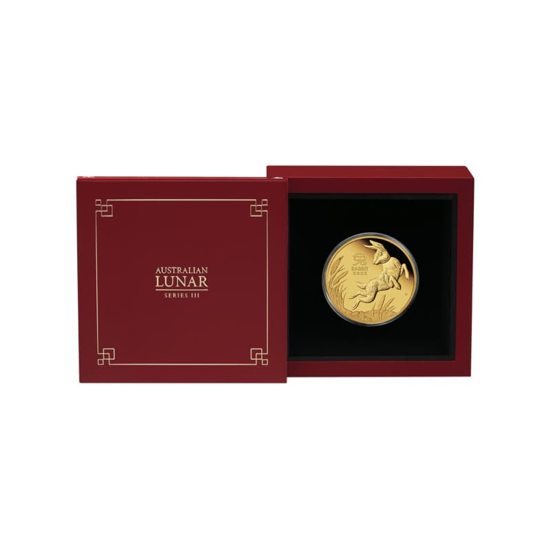 Zlatá mince 1/4 Oz Lunar Series III Year of the Rabbit 2023 Proof