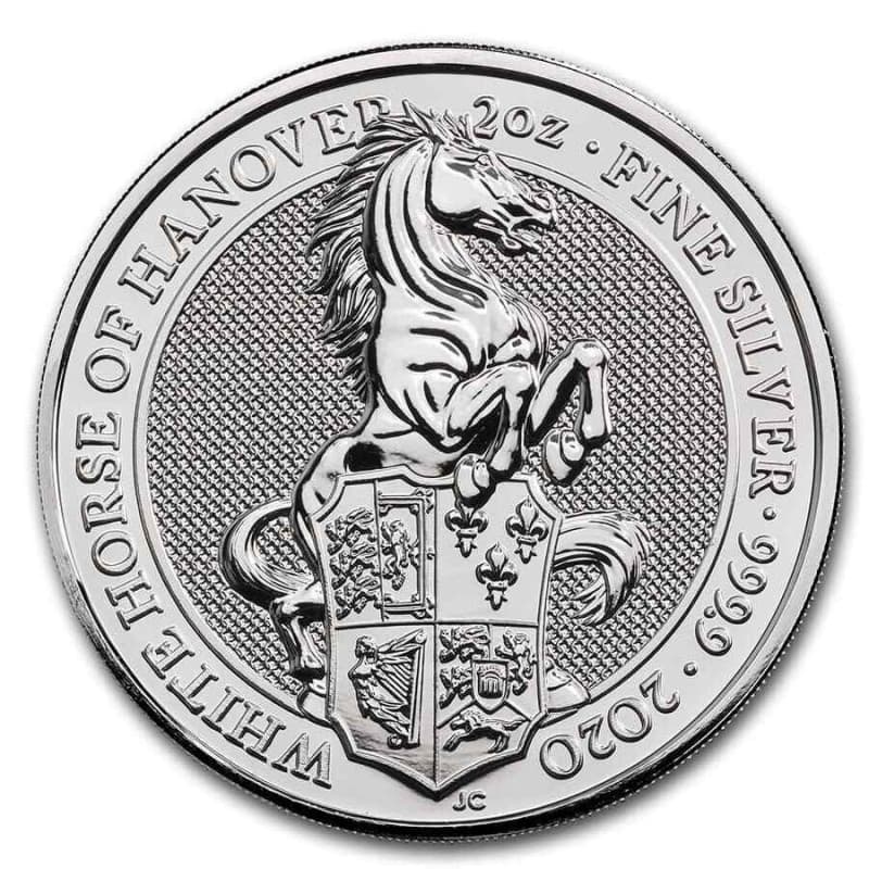 Stříbrná mince 2 Oz The Queens Beasts White Horse of Hanover 2020