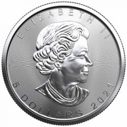 Stříbrná mince 1 Oz Maple Leaf 2021