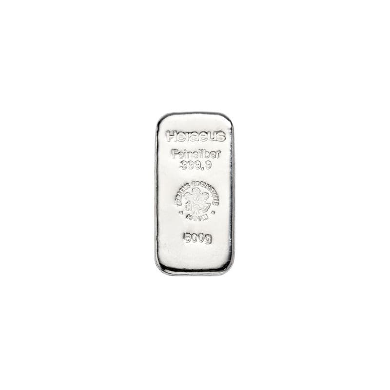 Stříbrný slitek 500 g Heraeus