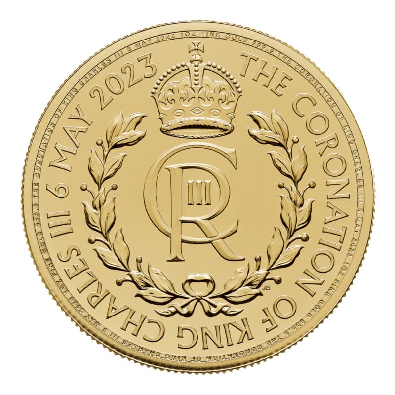 Zlatá mince 1 Oz Britannia 2023 Korunovace King Charles III Royal Cypher