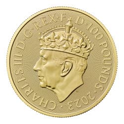 Zlatá mince 1 Oz Britannia 2023 Korunovace King Charles III Royal Cypher