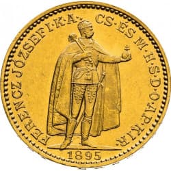 Zlatá mince 10 Korun Maďarsko různé roky (1892-1915)