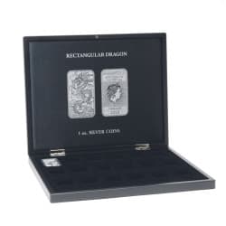 Krabička na 18 australských stříbrných mincí ve tvaru slitku Rectangular Dragon