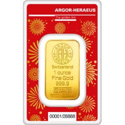 Zlatý slitek 1 Oz Argor Heraeus Lunar Series III Year of the Dragon 2024