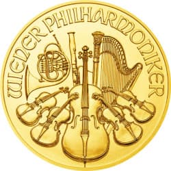 Zlatá mince 1/10 Oz Wiener Philharmoniker různé roky