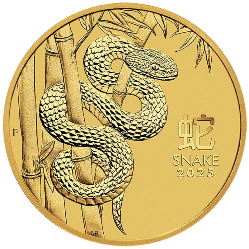 Zlatá mince 2 Oz Lunar Series III Year of the Snake 2025