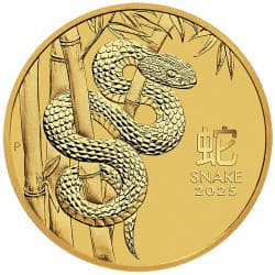 Zlatá mince 1/4 Oz Lunar Series III Year of the Snake 2025