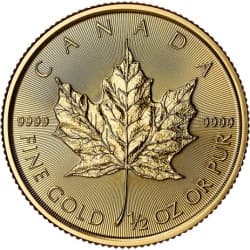 Zlatá mince 1/2 Oz Maple Leaf 2025
