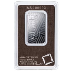 Platinový slitek 1 Oz Valcambi