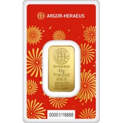 Zlatý slitek 10 g Argor Heraeus Lunar Series III Year of the Snake 2025