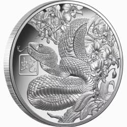 Stříbrná mince 1 Oz Lunar Snake 2025 Proof