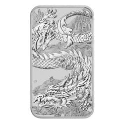 Stříbrná mince ve tvaru slitku 1 Oz Rectangular Dragon 2023