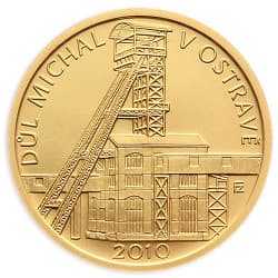 Zlatá mince 1/4 Oz Důl Michal v Ostravě 2010 Proof