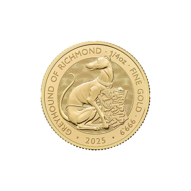 Zlatá mince 1/4 Oz The Tudor Beasts Greyhound of Richmond 2025