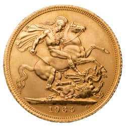 Zlatá mince 7,32 g Sovereign různé roky