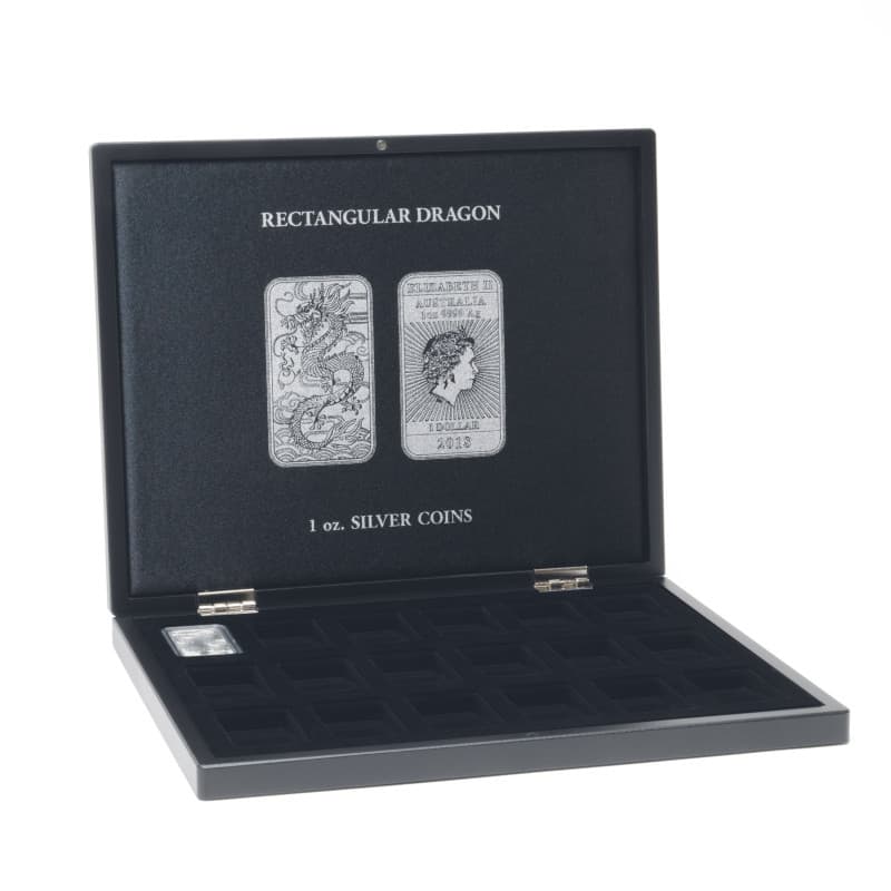 The Perth Mint Australian Rectangular Dragon 2018-2025 sada stříbrných mincí 8 x 1 Oz
