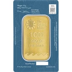 Zlatý slitek 100 g Britannia