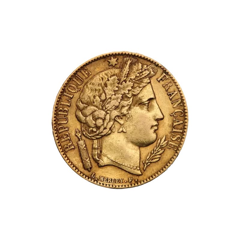 Zlatá mince 20 Frank Francie Ceres různé roky (1848-1852)