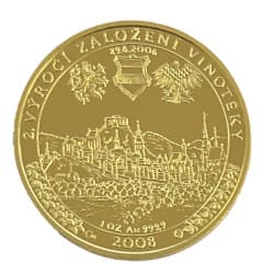 Sada zlatých mincí 4 x Dukátová řada Klub královny Elišky 2008 Proof