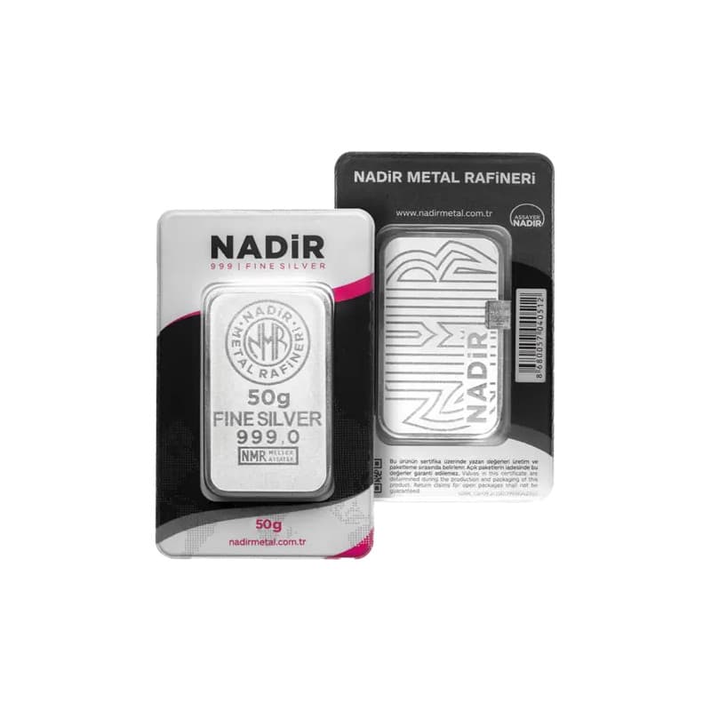 Stříbrný slitek 50 g  Nadir Metal Rafineri