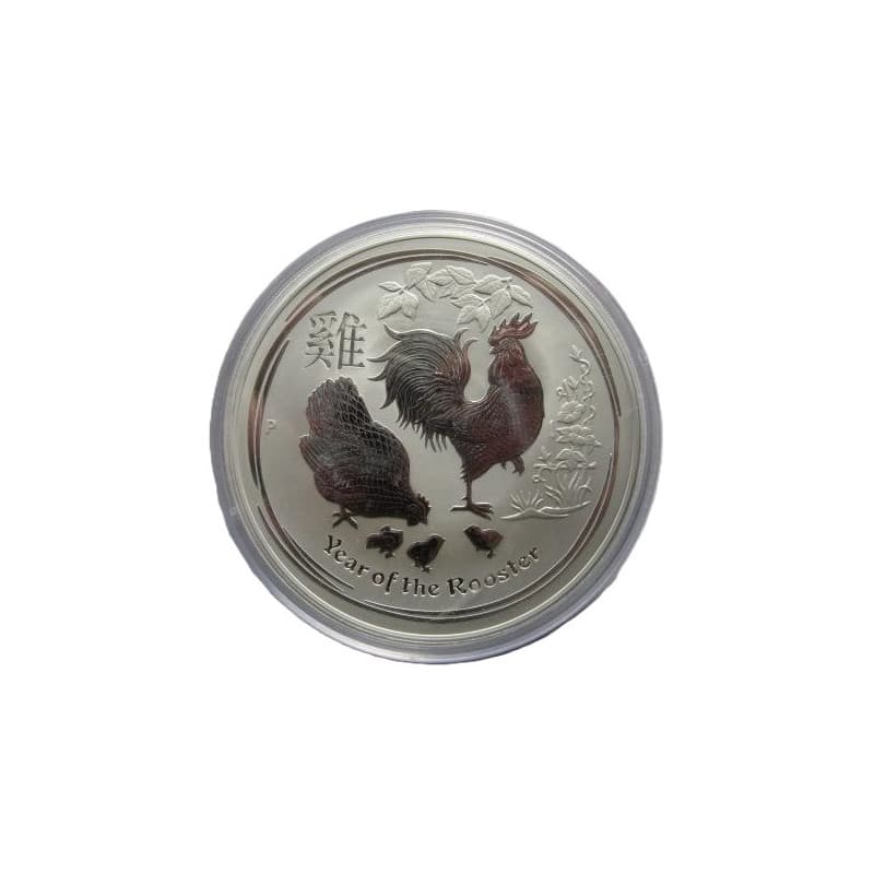 Stříbrná mince 10 Oz Lunar Series II Year of the Rooster 2017