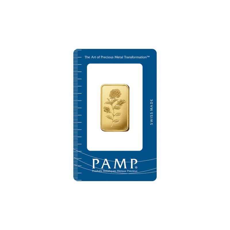 Zlatý slitek 20 g PAMP Růže