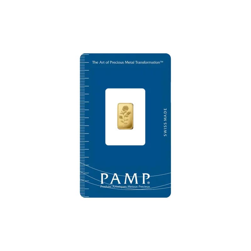 Zlatý slitek 2,5 g PAMP Růže