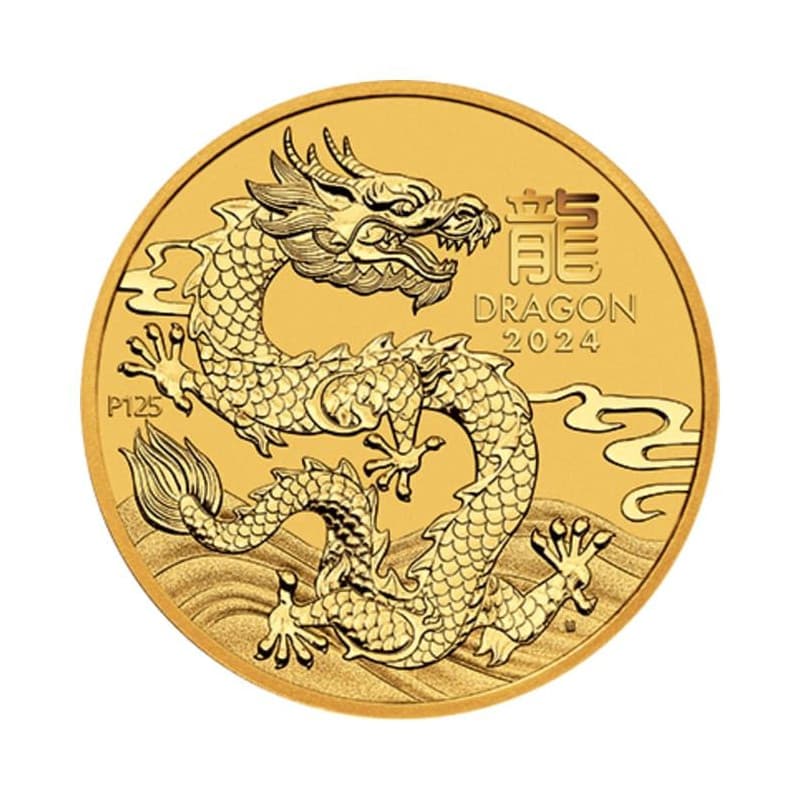 Zlatá mince 1/2 Oz Lunar Series III Year of the Dragon 2024