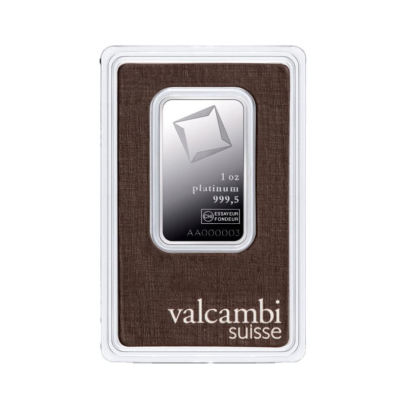 Platinový slitek 1 Oz Valcambi