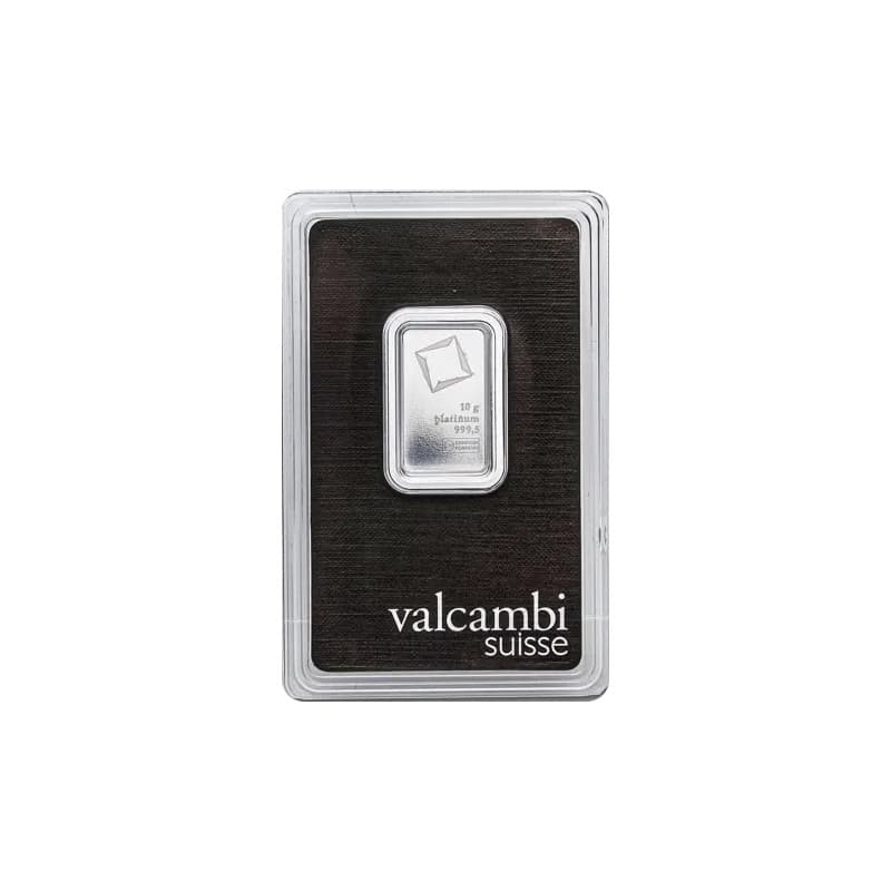 Platinový slitek 10 g Valcambi