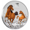 Stříbrná mince 2 Oz Lunar Series III Year of the Horse 2026 Kolorováno