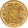 Zlatá mince 20 Frank Helvetia Vreneli různé roky (1883-1949)