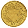 Zlatá mince 20 Frank Helvetia Vreneli různé roky (1883-1949)